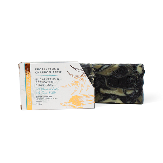 Driftwood Naturals Artisanal Body Soap - Eucalyptus & Activated Charcoal