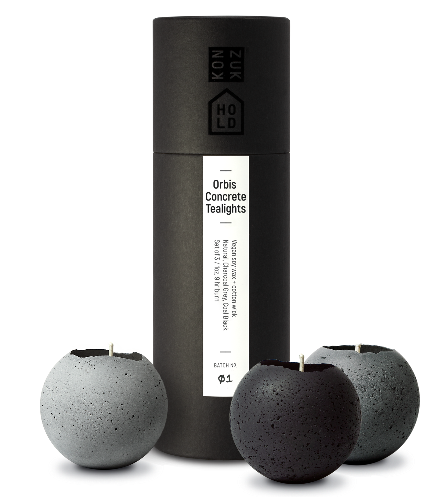 Konzuk Orbis Concrete Tealights x3 - Small